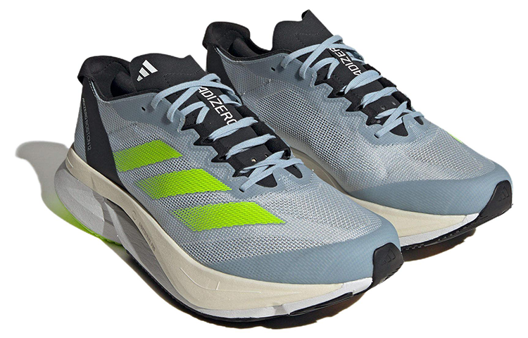 adidas Adizero Boston 12 'Wonder Blue Lucid Lemon' ID4233 - Image 3