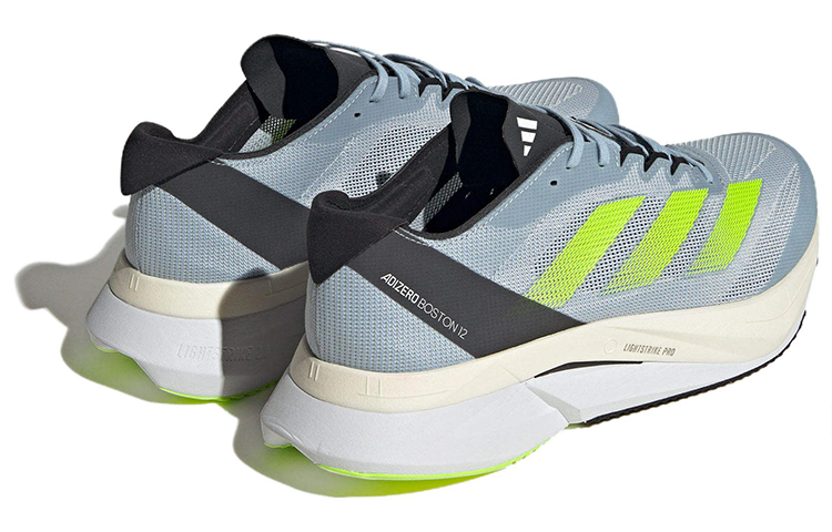 adidas Adizero Boston 12 'Wonder Blue Lucid Lemon' ID4233 - Image 4