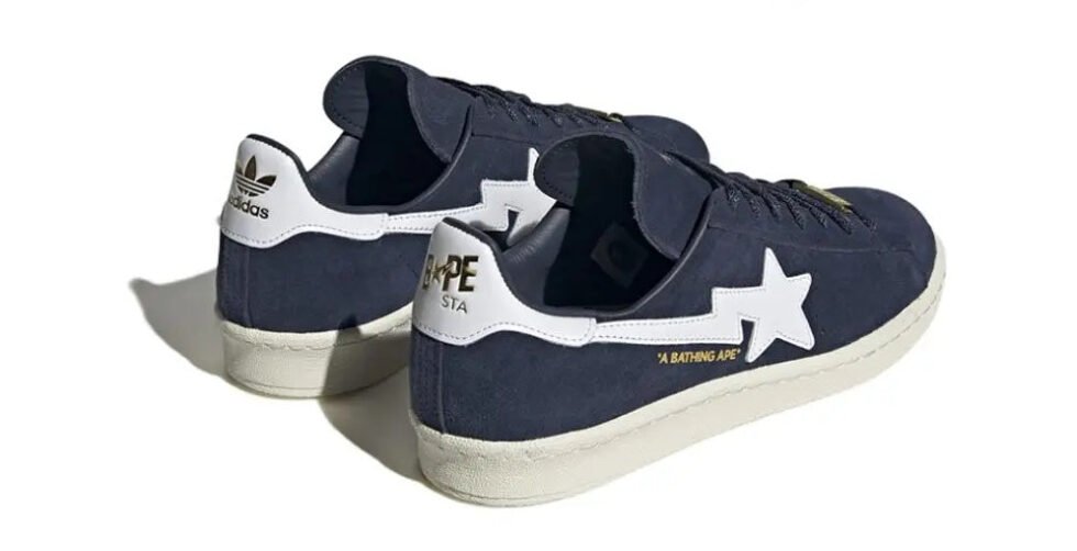 adidas x A Bathing Ape Campus 80s '30th Anniversary - Navy' ID4770 - Image 4