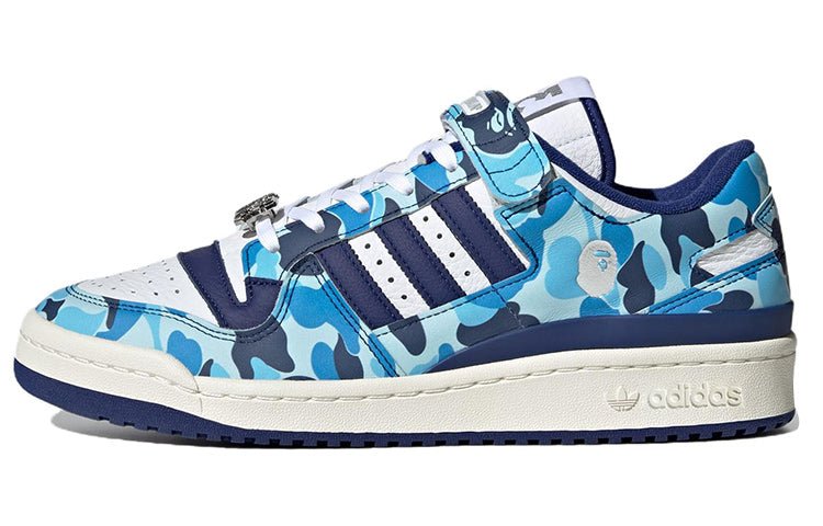adidas x A Bathing Ape Forum Low 84 '30th Anniversary - Blue' ID4772 - Image 2