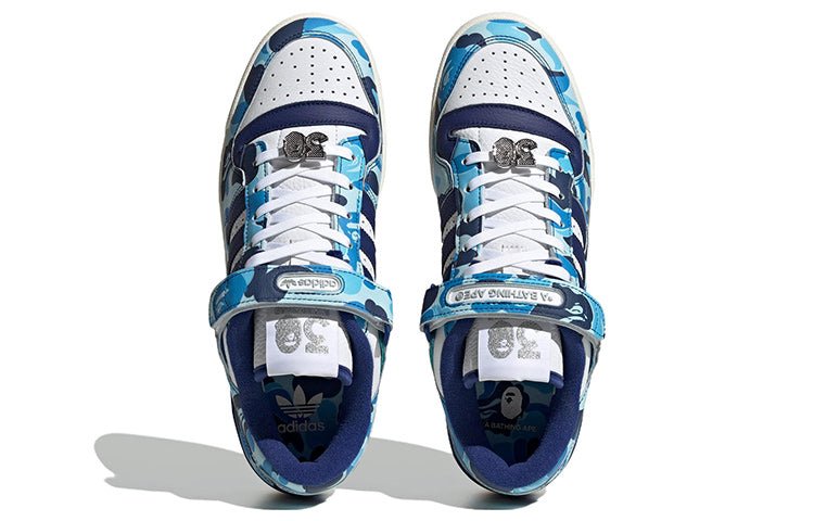adidas x A Bathing Ape Forum Low 84 '30th Anniversary - Blue' ID4772 - Image 6