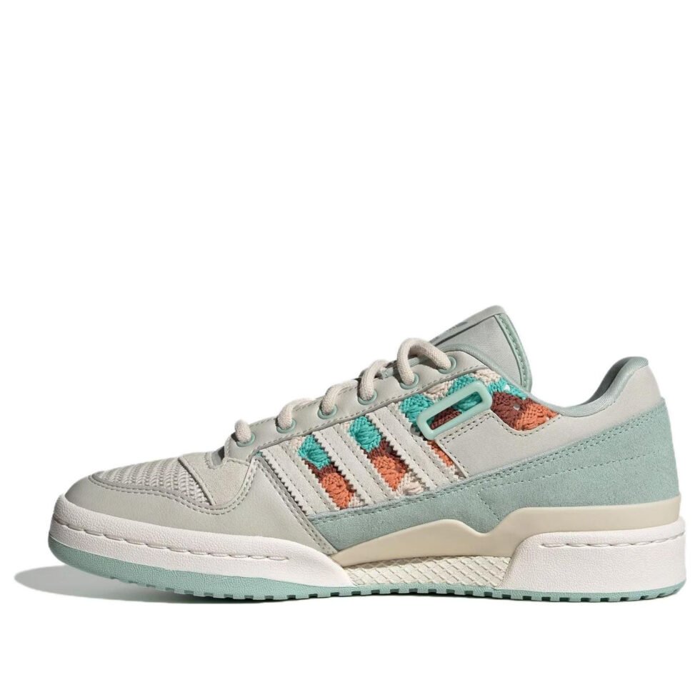 (WMNS) adidas Originals Forum Low Shoes 'Grey White Light Blue' IE0472 - Image 2