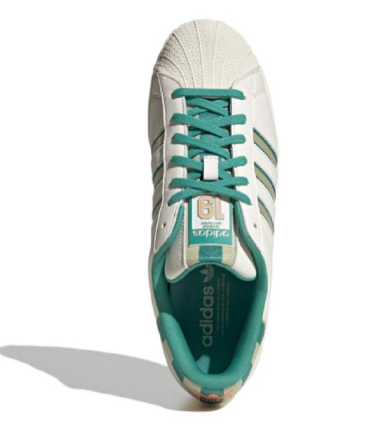 adidas Originals Superstar Shoes 'Cream White Green Gold'  IE2931 - Image 2