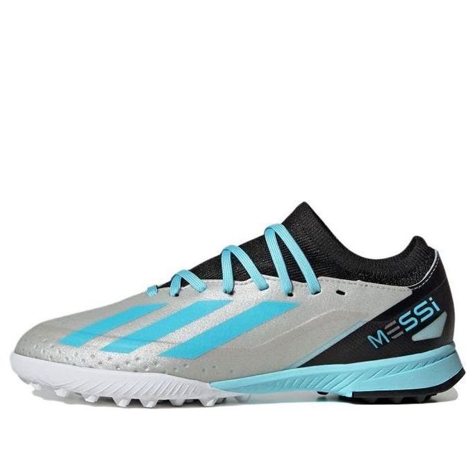 (GS) adidas X Crazyfast Messi.3 TF 'Silver Metallic Blue Black' IE4073