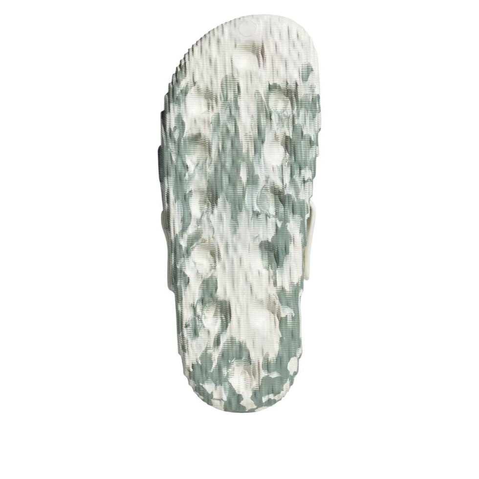 (WMNS) adidas Adilette 22 XLG Slide 'Off White Silver Green' IE5652 - Image 3