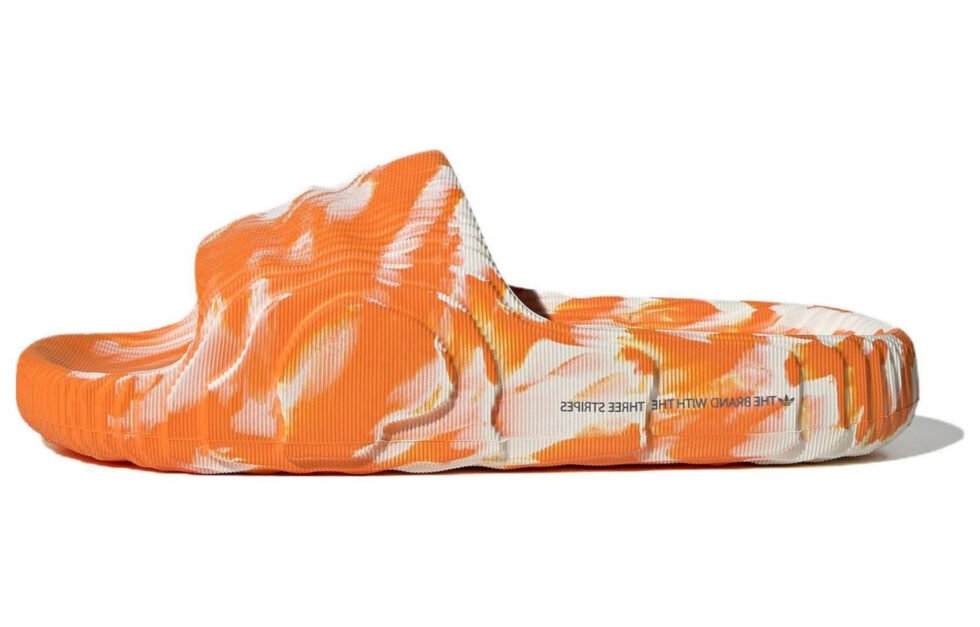 adidas Adilette 22 Slides 'Bright Orange' IE7724 - Image 2