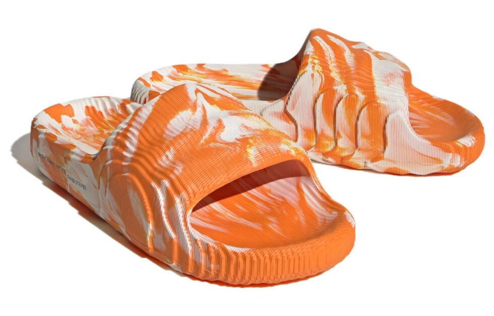 adidas Adilette 22 Slides 'Bright Orange' IE7724 - Image 4
