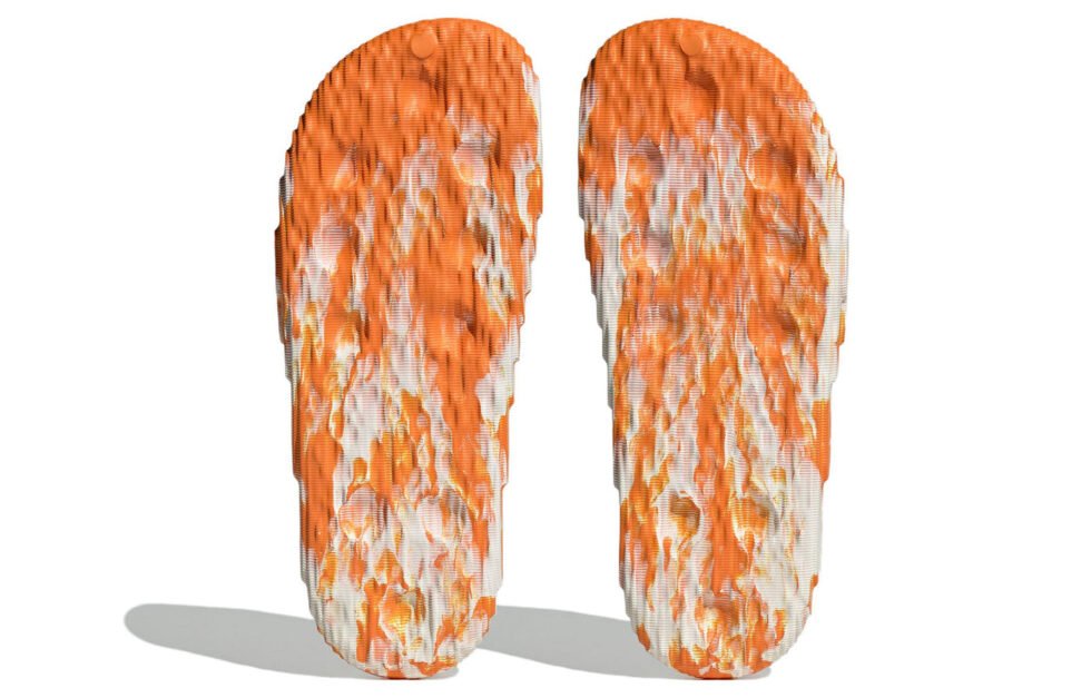 adidas Adilette 22 Slides 'Bright Orange' IE7724 - Image 6