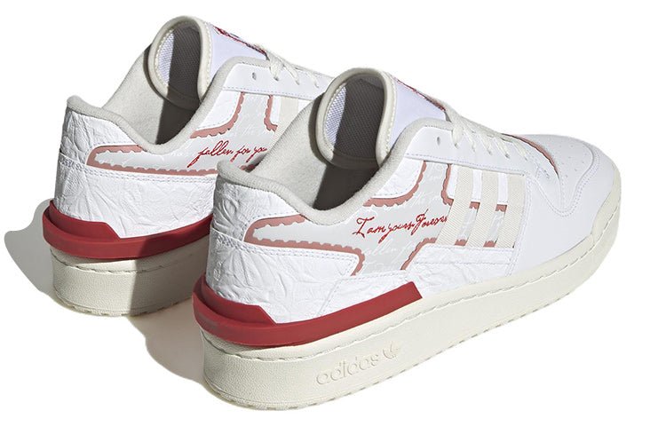 (WMNS) adidas originals FORUM Exhibit Low 2 'White Red' IE7996 - Image 4
