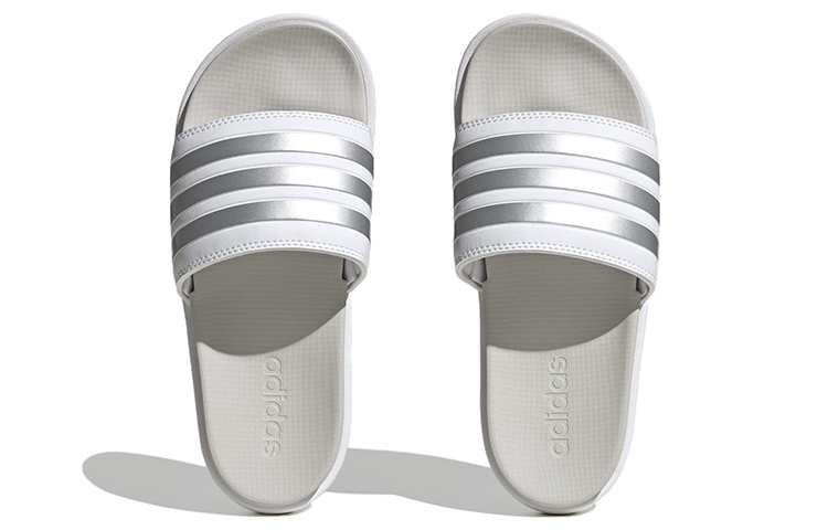 (WMNS) adidas Adilette Platform Slide 'White Zero Metallic' IE9703 - Image 5