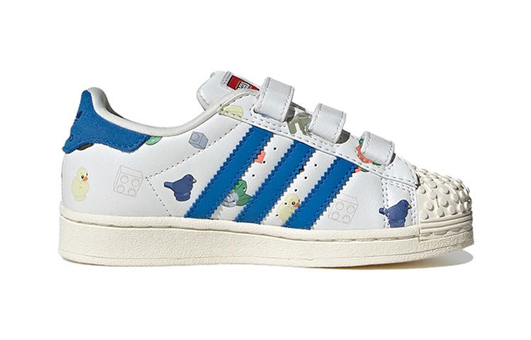 (PS) adidas Superstar x LEGO Shoes 'White Royal Blue' IF2201 - Image 2