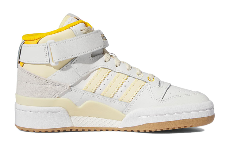 (GS) adidas Originals FORUM Mid 'White Yellow' IF2676 - Image 2