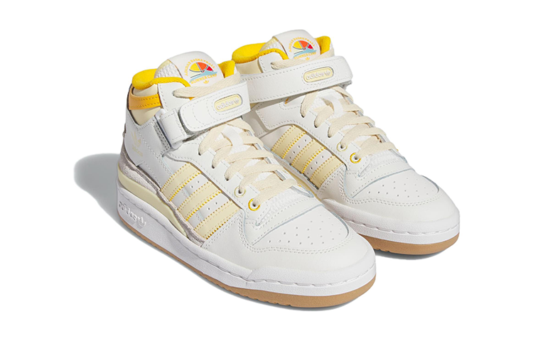 (GS) adidas Originals FORUM Mid 'White Yellow' IF2676 - Image 3