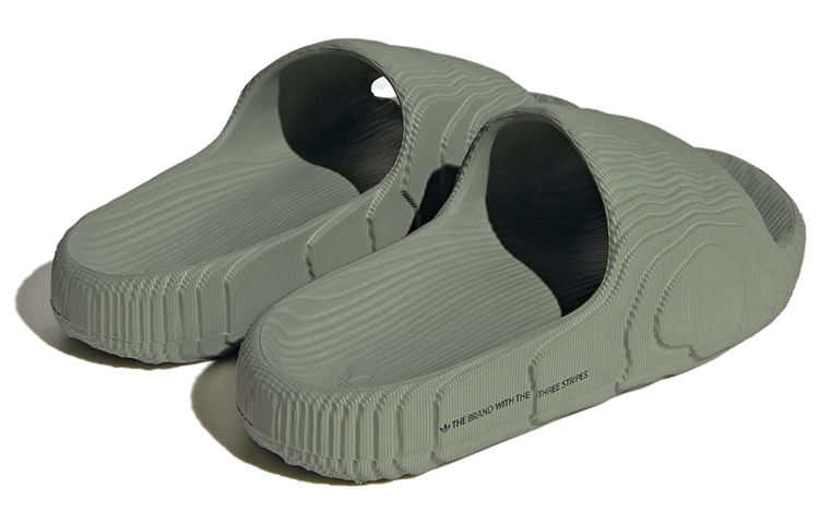 (WMNS) adidas Adilette 22 Slides 'Silver Green Core Black' IG8264 - Image 4
