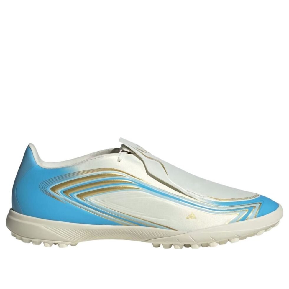 adidas x MESSI F50 League Turf 'Ivory Semi Blue Burst Icey Blue' IH1903 - Image 6