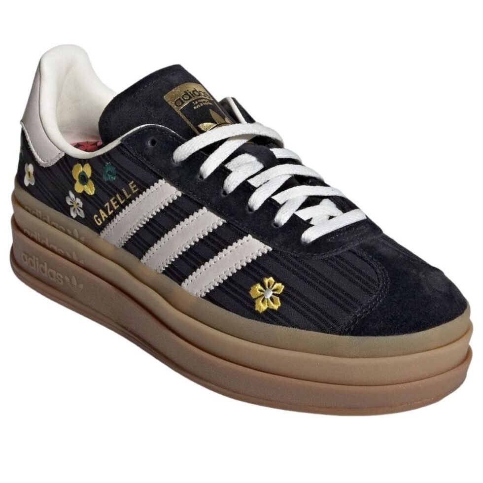 (WMNS) adidas x Liberty London Gazelle Bold 'Black' IH1922 - Image 3