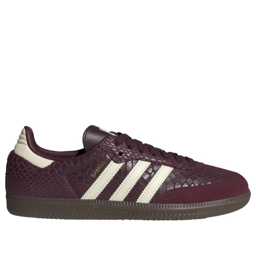 (WMNS) adidas Samba 'Maroon Python' IH3979 - Image 2