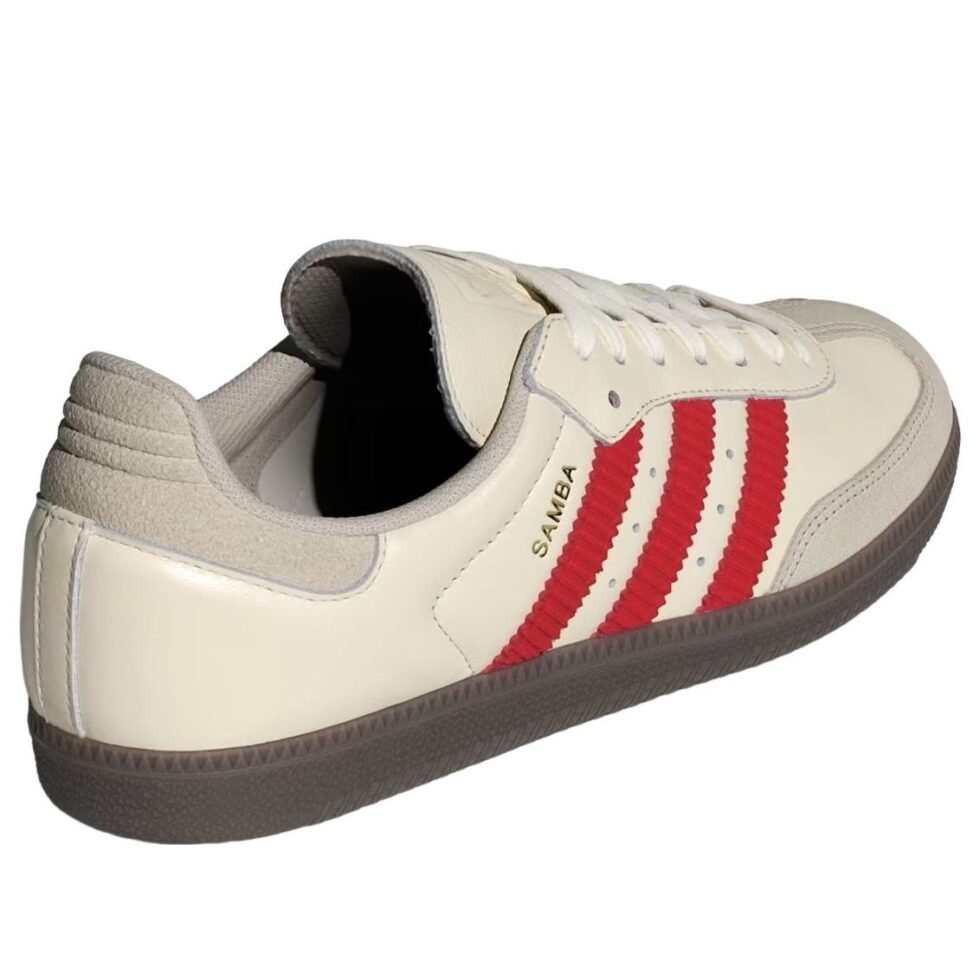 adidas Samba OG 'Off White Better Scarlet Gum' IH6815 - Image 5