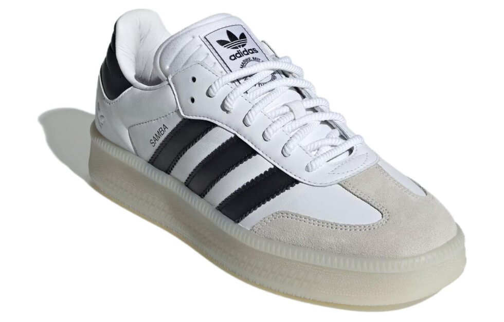 adidas x Su Yiming Samba XLG 'White Gold Black' IH8643 - Image 3