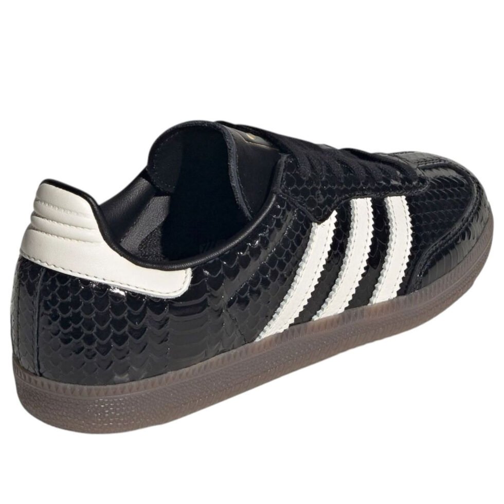(WMNS) adidas Samba Patent Snakeskin 'Black Off White' IH9015 - Image 4