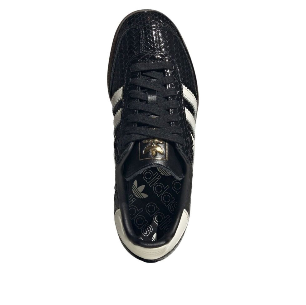 (WMNS) adidas Samba Patent Snakeskin 'Black Off White' IH9015 - Image 5