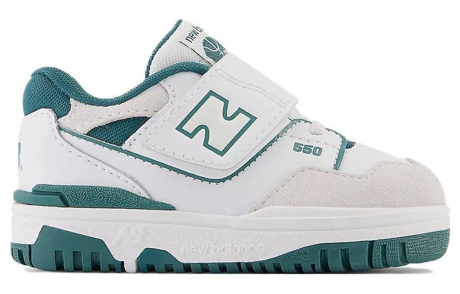 (TD) New Balance 550 Bungee Lace Top Strap 'White Vintage Teal' IHB550TA - Image 2