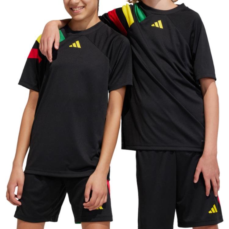 (GS) adidas Fortore 23 Jersey Asia Sizing 'Black Green Yellow' IK5730 - Image 3