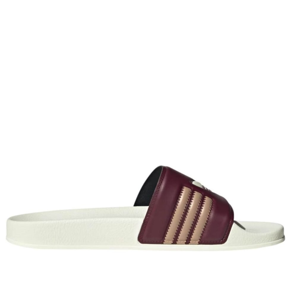 adidas Adilette Slides Asia Sizing 'Shadow Red Cream White' JH7763 - Image 2