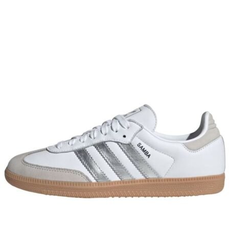 (WMNS) adidas Samba OG 'White Silver Metallic Grey' JI2725