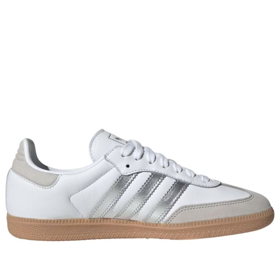 (WMNS) adidas Samba OG 'White Silver Metallic Grey' JI2725 - Image 2