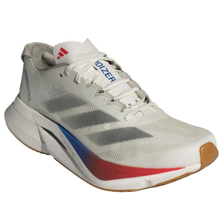 (WMNS) adidas Adizero Boston 12 'Core White Matte Silver Pure Ruby' JI4480 - Image 3