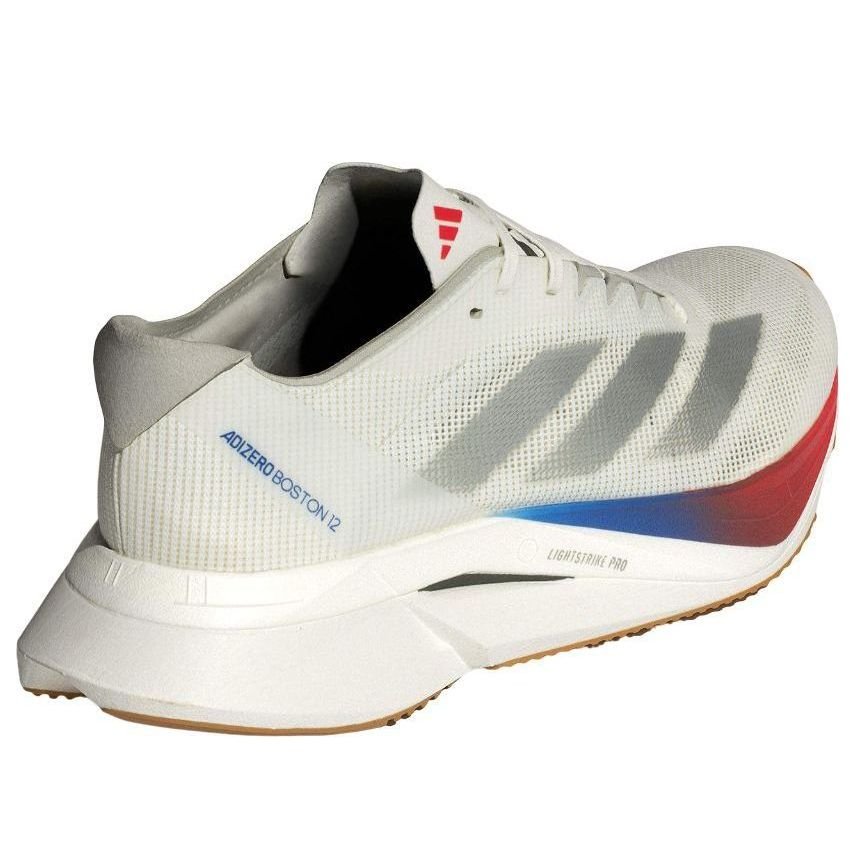(WMNS) adidas Adizero Boston 12 'Core White Matte Silver Pure Ruby' JI4480 - Image 4