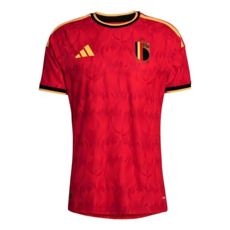 adidas Belgium 26 Home Authentic Jersey Asia Sizing 'Red Bold Gold' JM8378