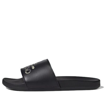 adidas Adilette Comfort Slides 'Core Black Silver Pebble Core Black' JP7083