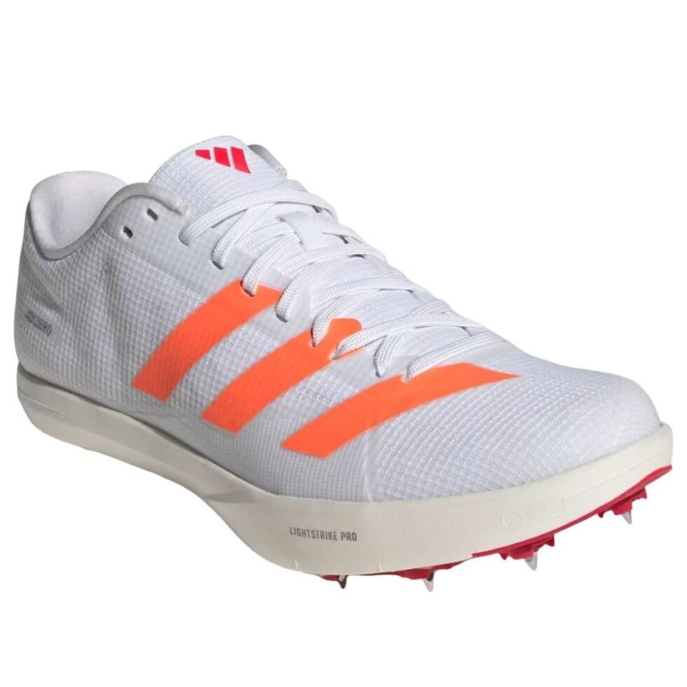 adidas Adizero Long Jump 'White Lucid Orange' JQ0807 - Image 4