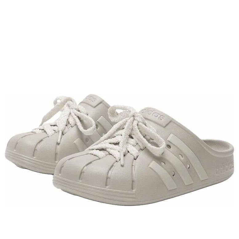 adidas Adilette Clogs Asia Sizing 'Grey' JQ2118 - Image 2