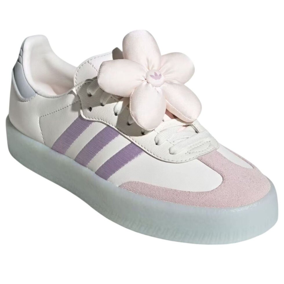 (WMNS) adidas Sambae W 'Cloud White Purple Tint Clear Grey' JR3335 - Image 3