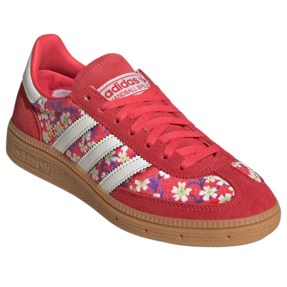 (GS) adidas x Liberty London Handball Spezial 'Off White Semi Lucid Red' JR3883 - Image 2