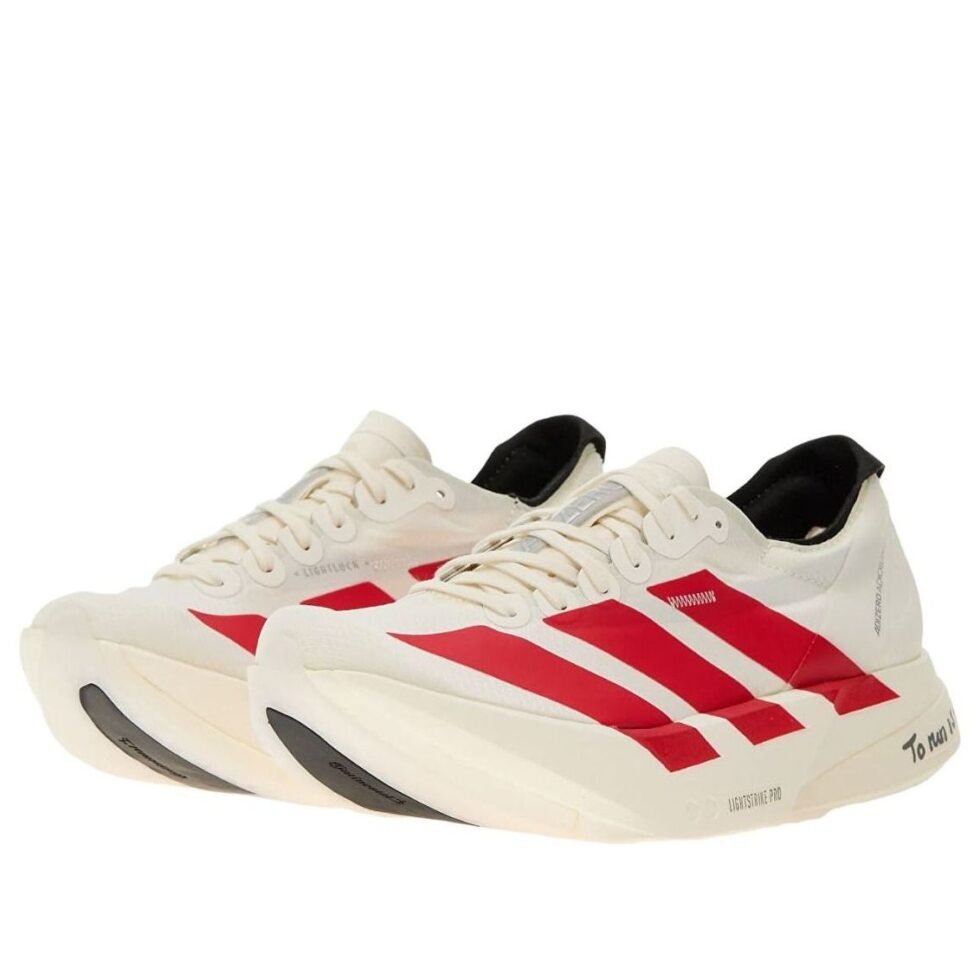 (WMNS) adidas Adizero Adios Pro 4 'White Better Scarlet Black' JR6350 - Image 2