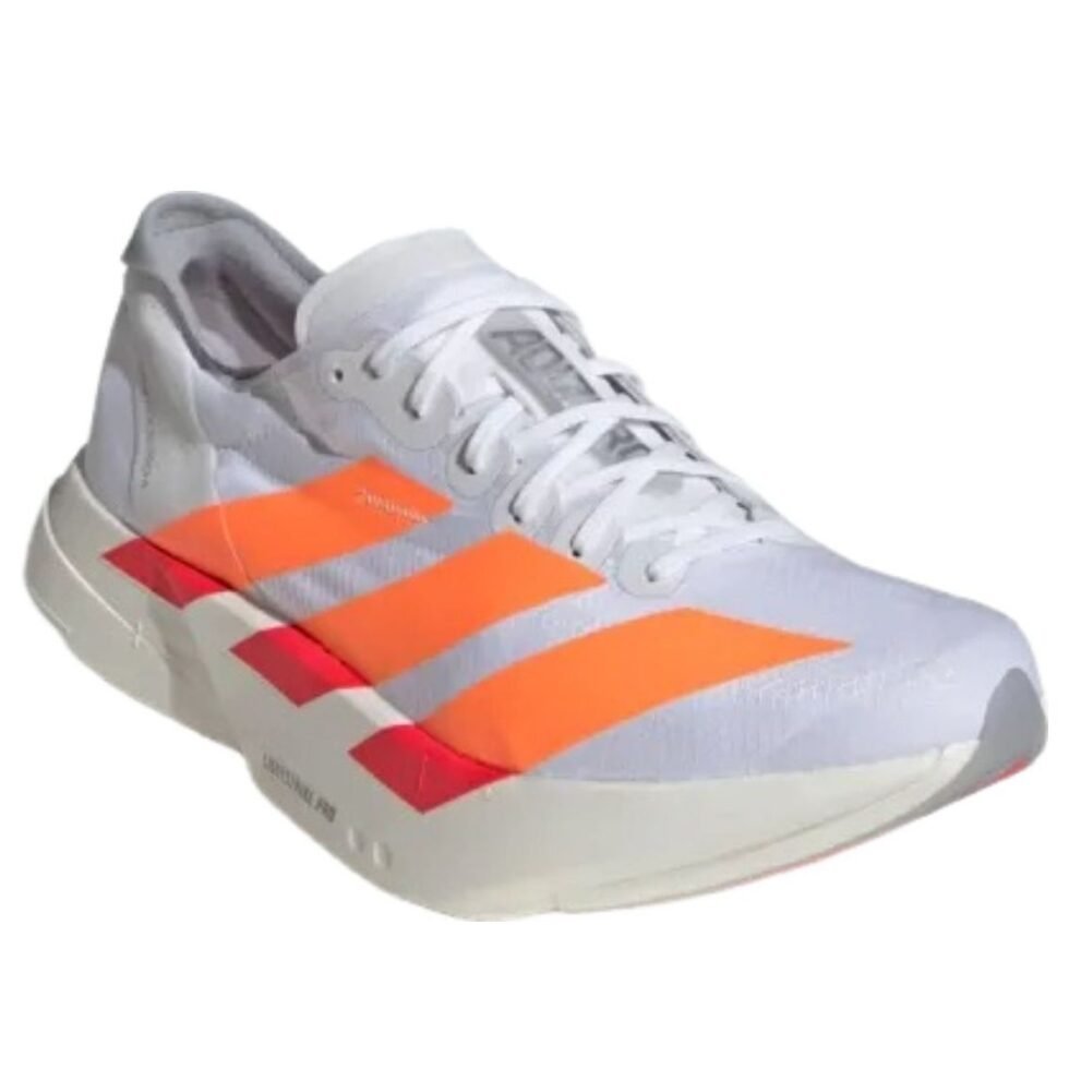 adidas Adizero Adios Pro 4 'White Lucid Orange' JR7088 - Image 4