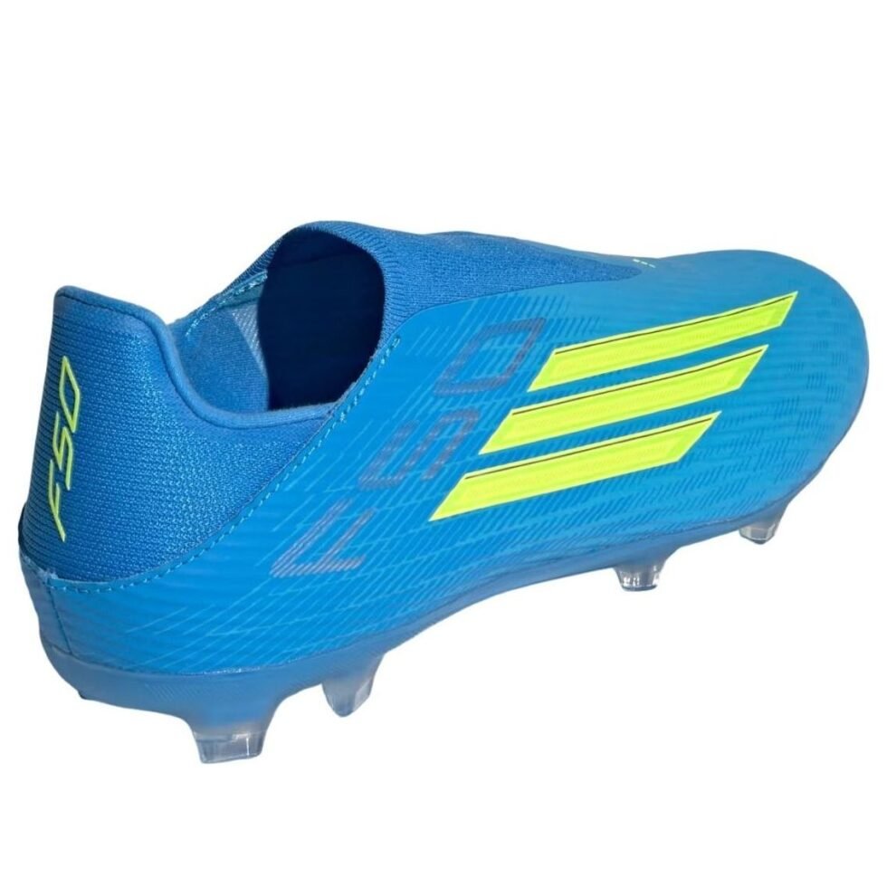 adidas F50 League Laceless FG/MG 'Lucid Ray Blue' JR8985 - Image 5