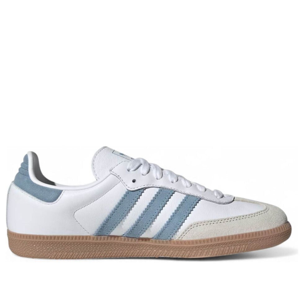 (WMNS) adidas Samba OG 'Cloud White Ash Blue' JS1391 - Image 2