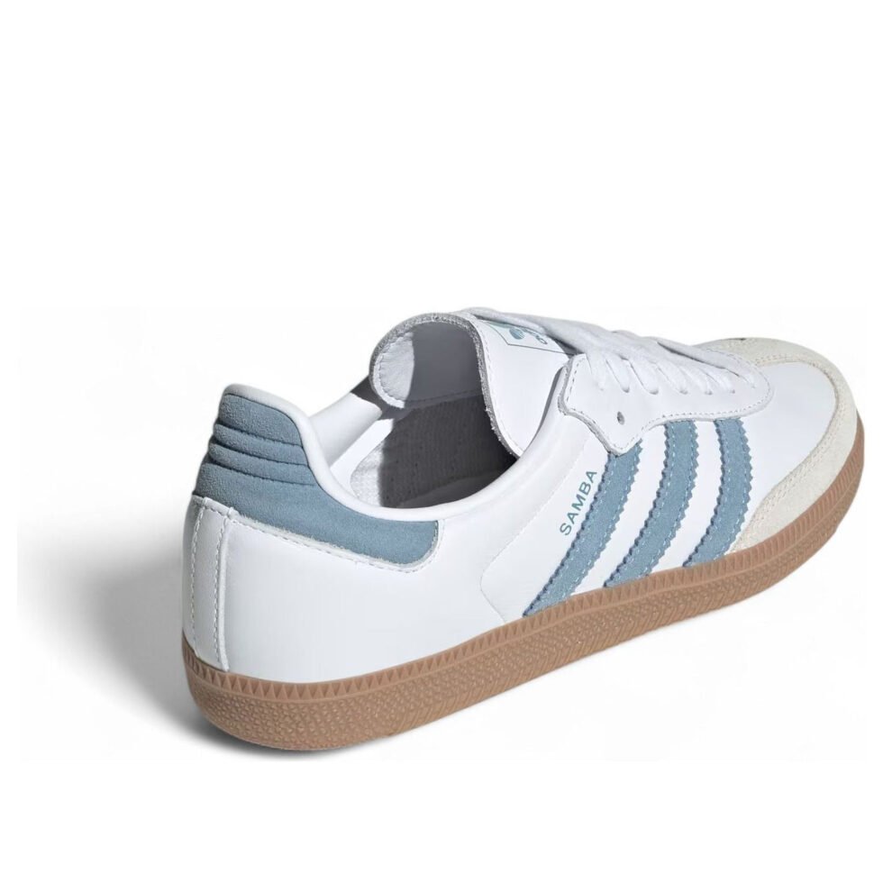 (WMNS) adidas Samba OG 'Cloud White Ash Blue' JS1391 - Image 4