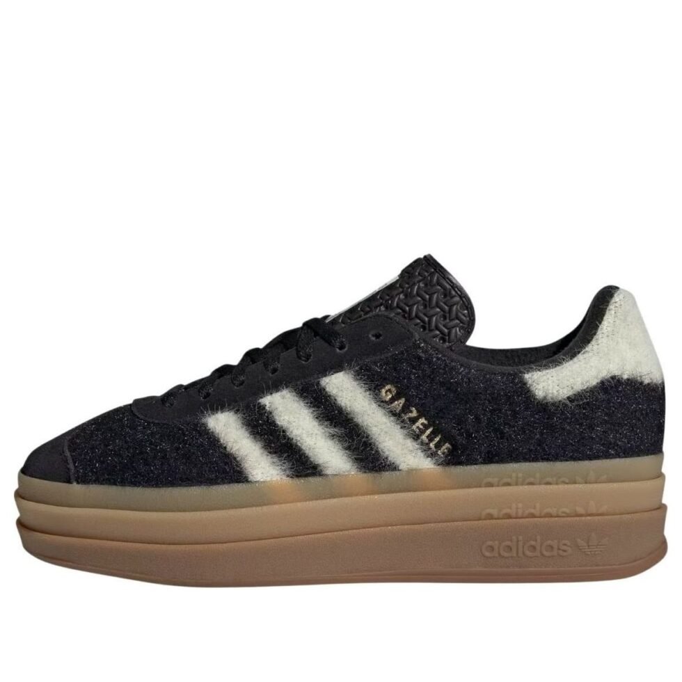 (WMNS) adidas Gazelle Bold 'Black Cream White' JS3907