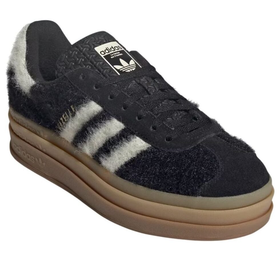 (WMNS) adidas Gazelle Bold 'Black Cream White' JS3907 - Image 4