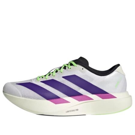 adidas Adizero Evo SL 'White Collegiate Purple Lime Burst' JS4495