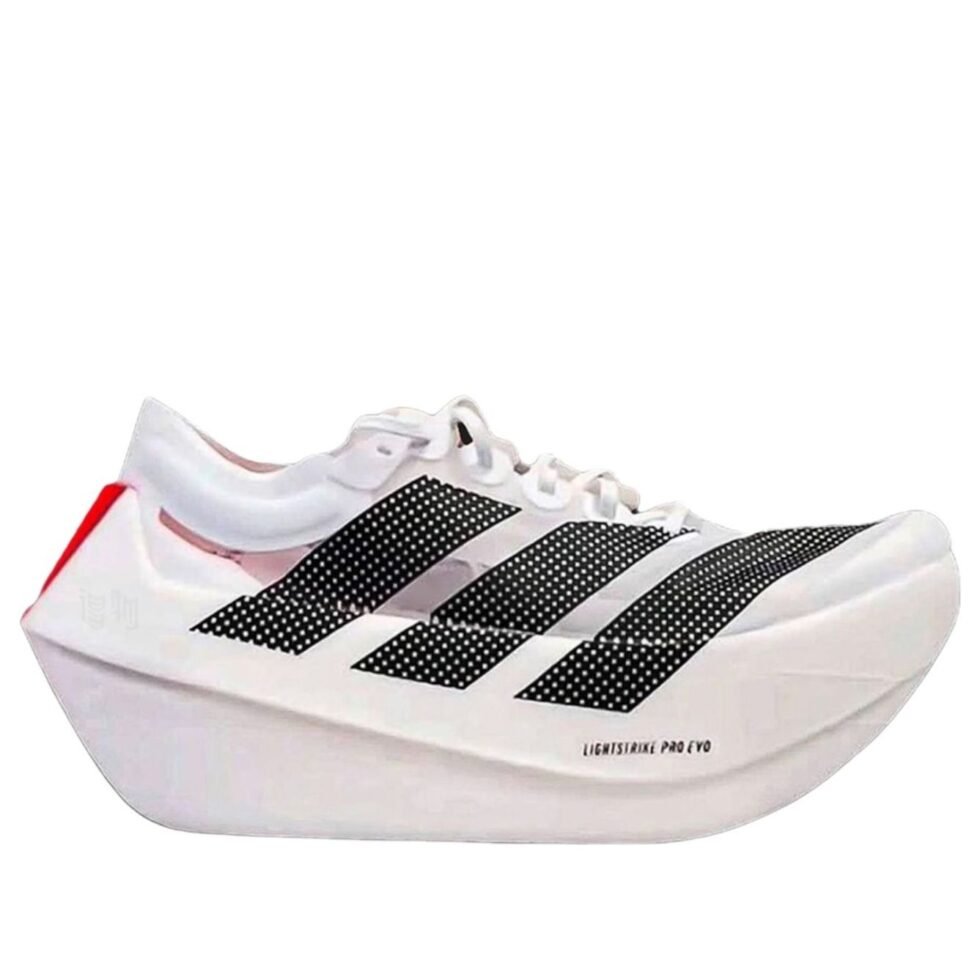 adidas Adizero Prime X EVO 'Cloud White Core Black Lucid Red' KH7677 - Image 2