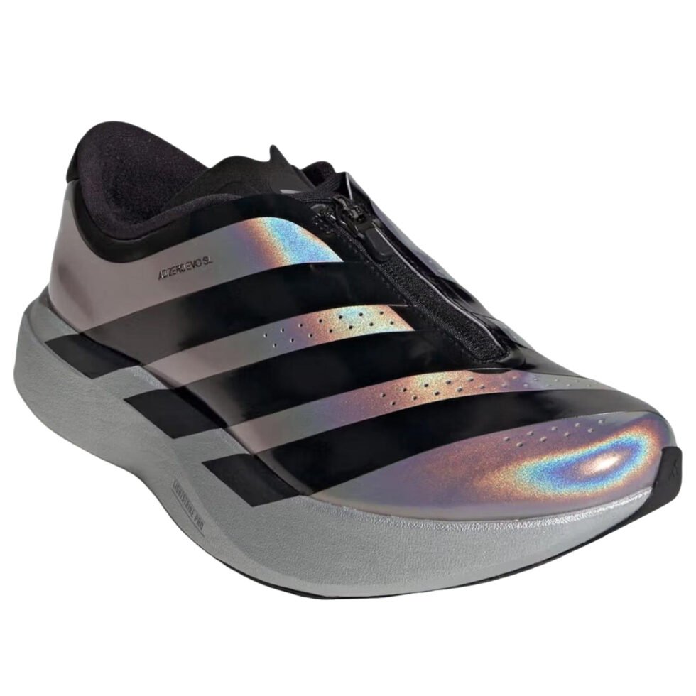 (WMNS) adidas Adizero Evo SL Zip 'Silver Metallic Black' KH7788 - Image 3
