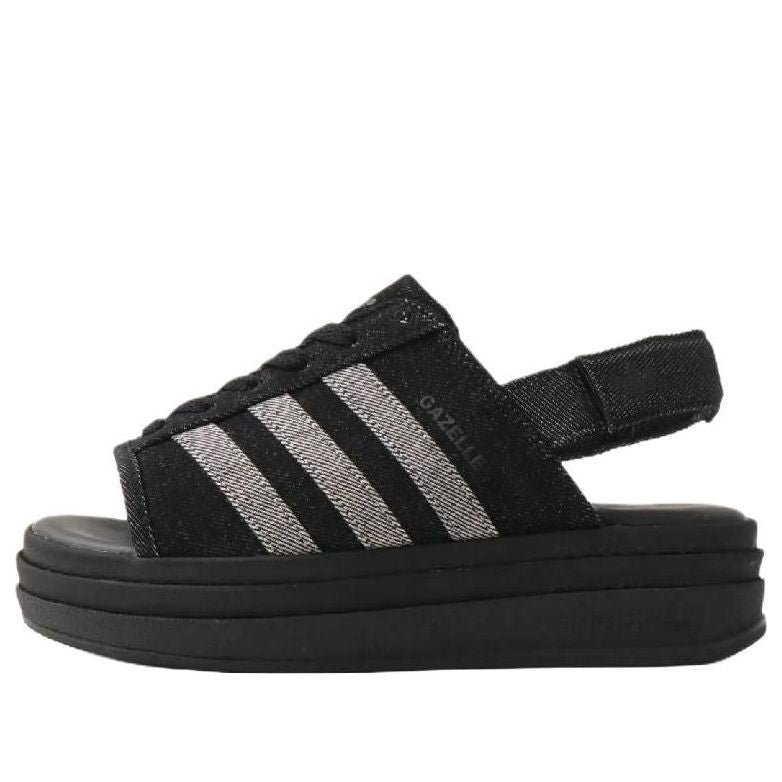 (WMNS) adidas Gazelle Bold Sandals 'Black Silver' KI0007