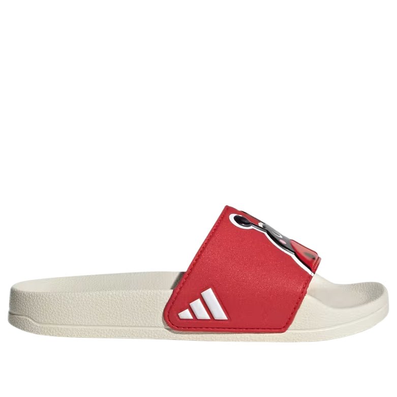 (GS) adidas Adilette Shower Logo Sandals 'Pure Ruby White' KI0747 - Image 2